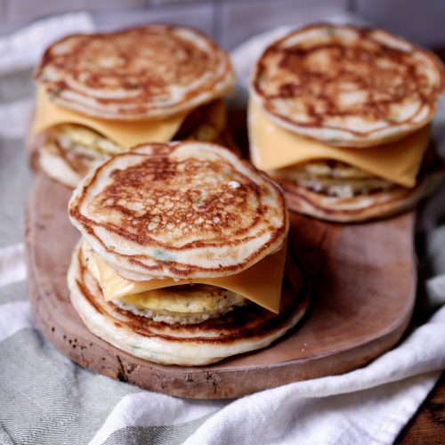 scallion pancake breakfast sandwiches
