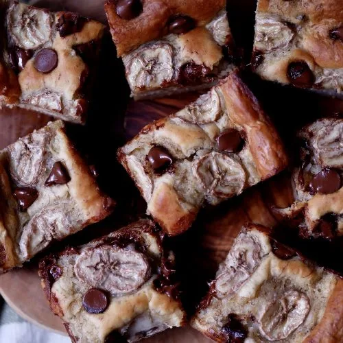 healthy banana bars