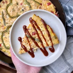ham cheese veggie frittata