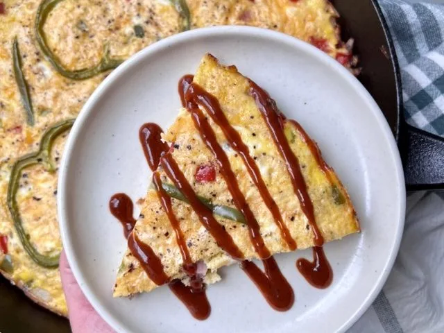 ham cheese veggie frittata