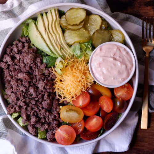 healthy burger bowls