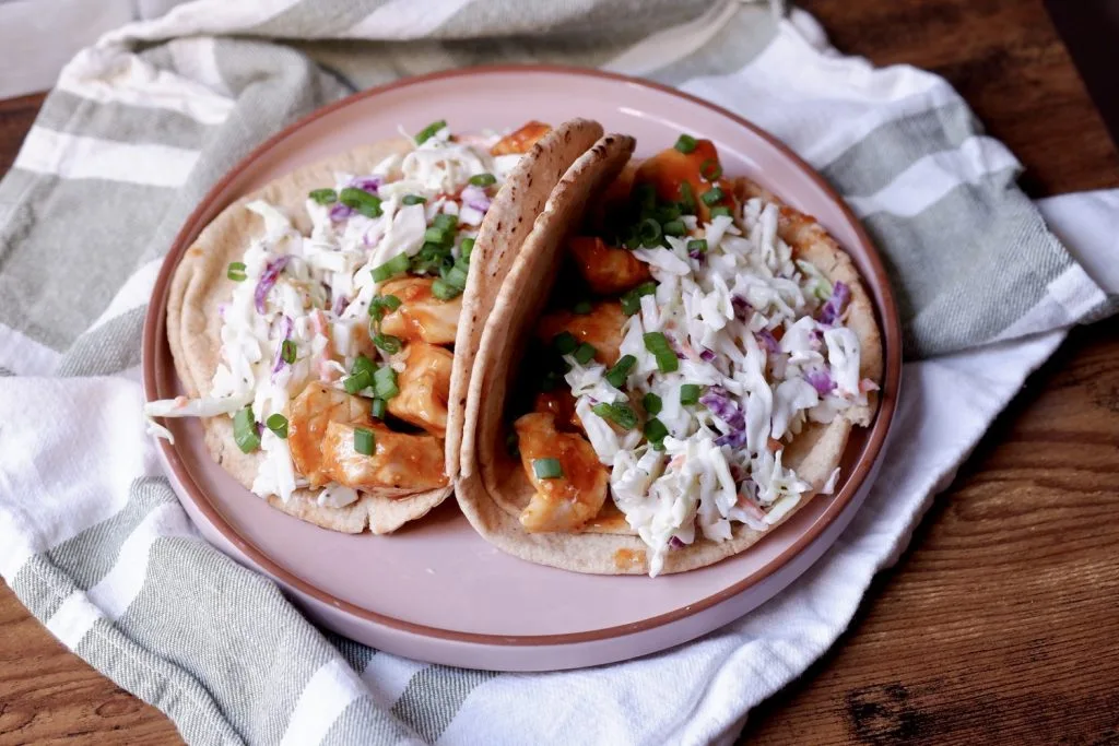 sweet sriracha chicken pitas