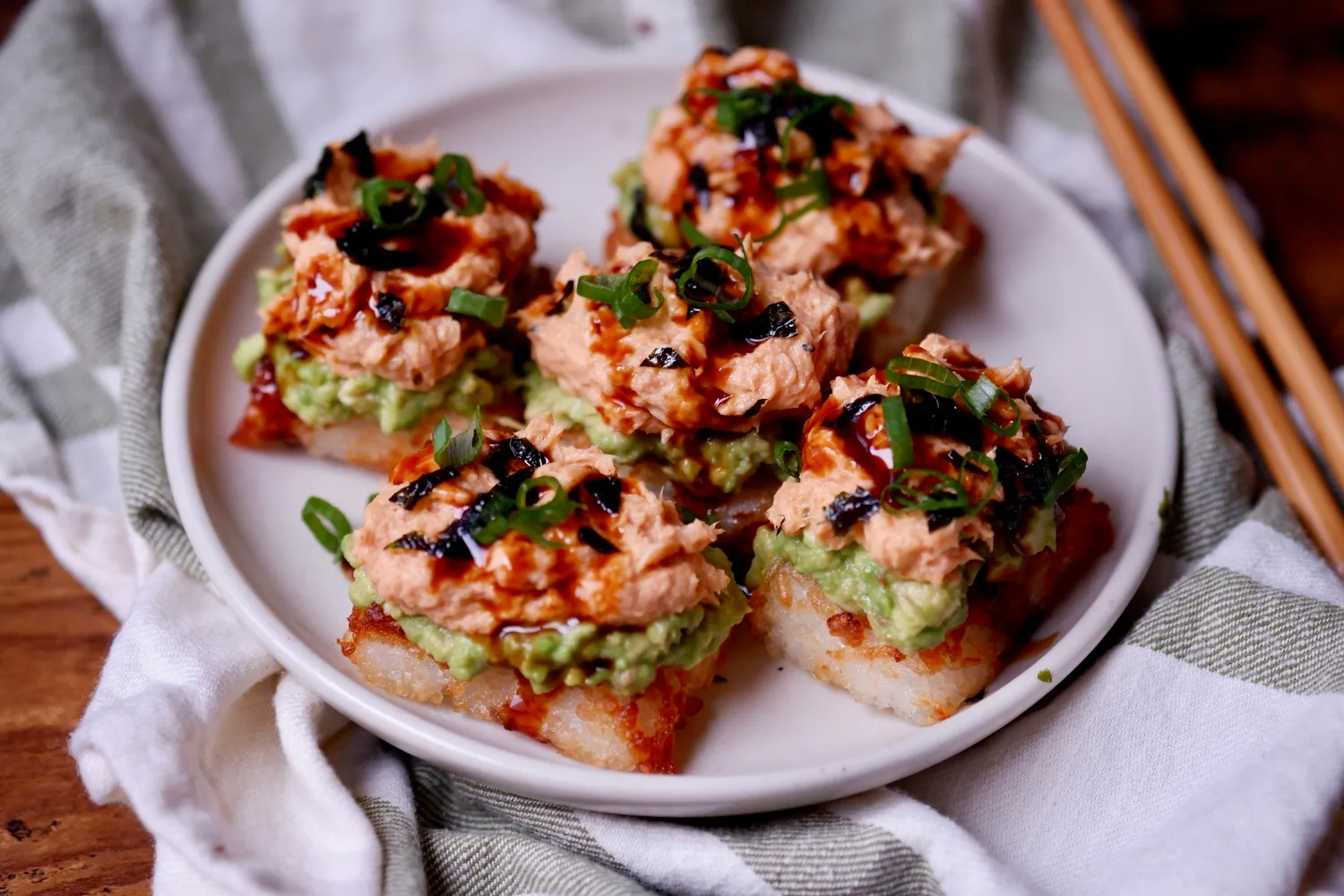 air fryer crispy rice sushi