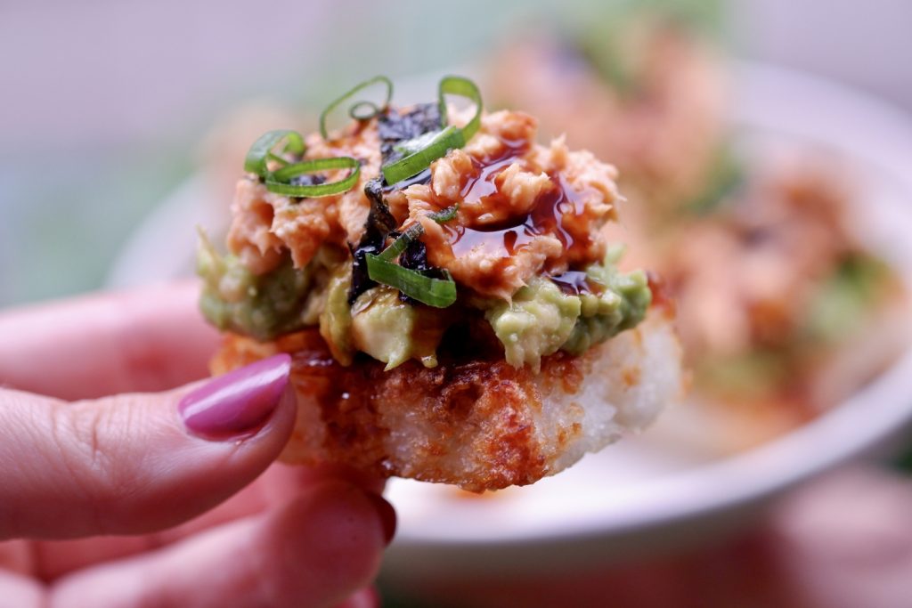 air fryer crispy rice sushi