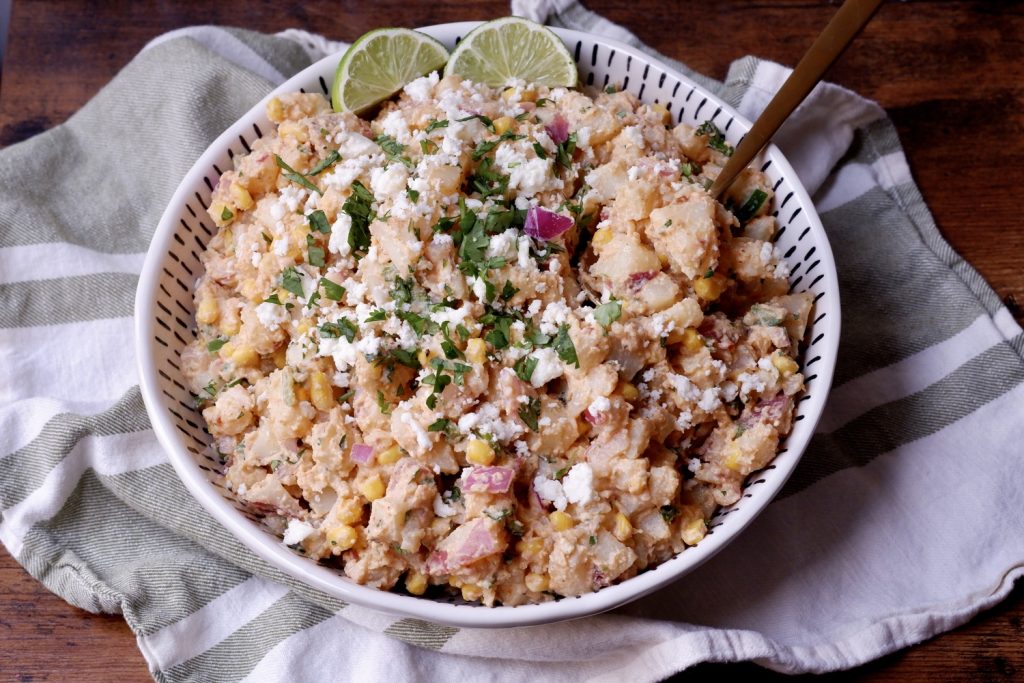 mexican street corn potato salad