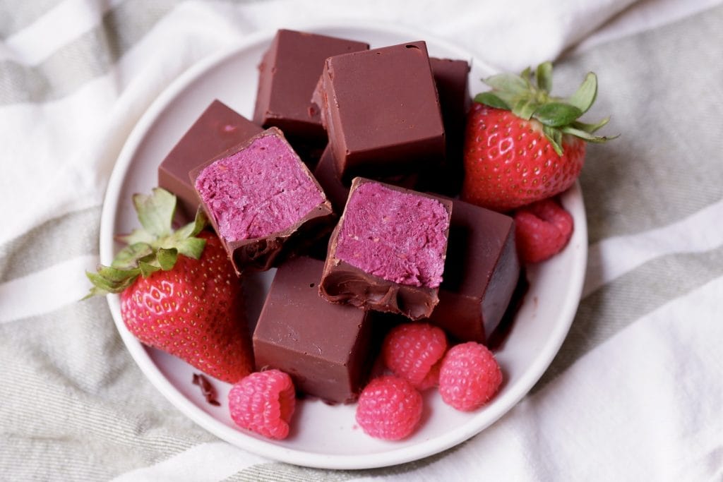 Healthy Berry Ice Cream Bites Food By The Gram