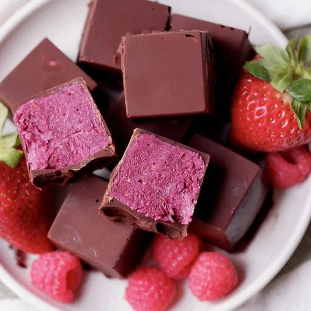 very berry ice cream bites