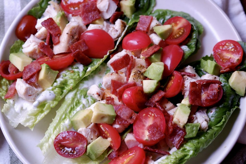 chicken blt lettuce wraps