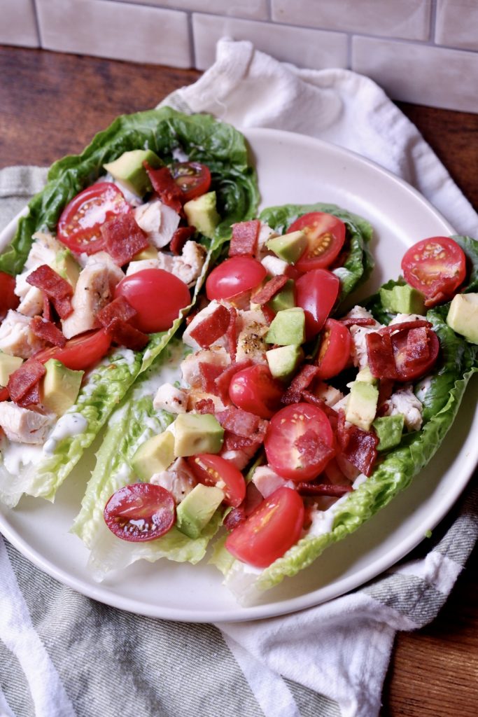 chicken blt lettuce wraps