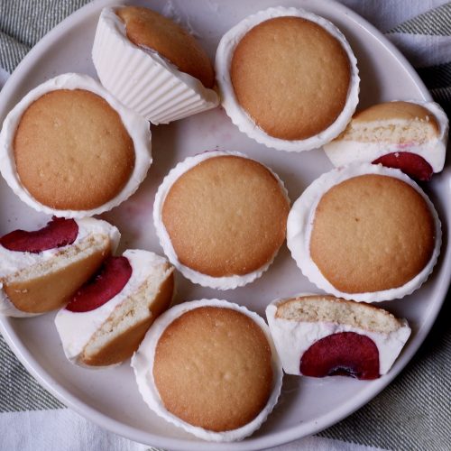 cherry cheesecake ice cream bites