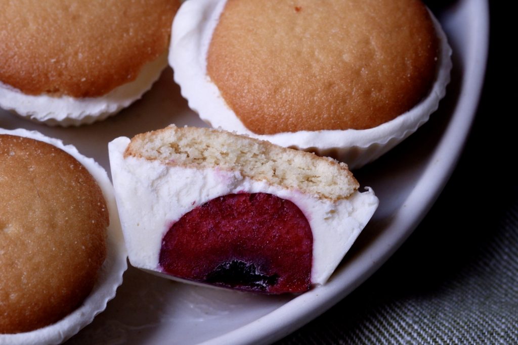 cherry cheesecake ice cream bites