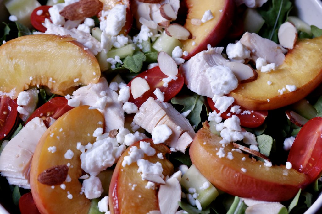 air fryer peach salad