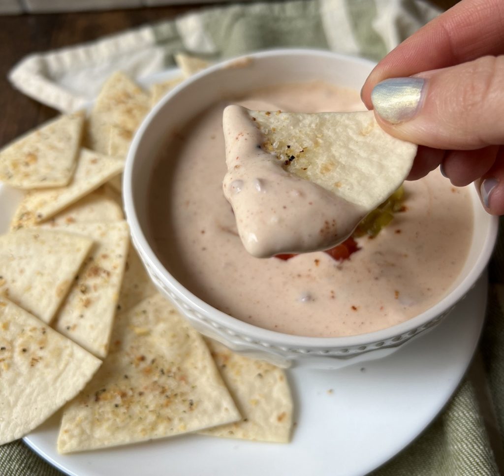 high protein queso dip