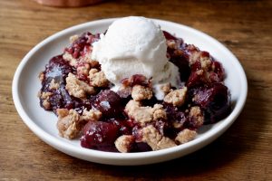 healthy cherry cobbler