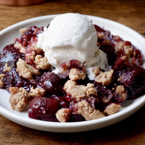 healthy cherry cobbler