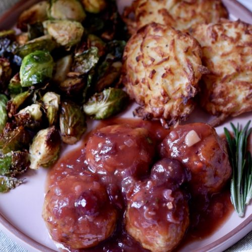 cranberry chicken meatballs