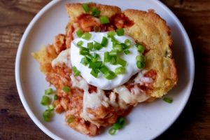 bbq chicken cornbread bake