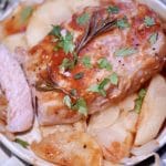 bbq pork chops with apple and onion