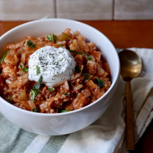 unstuffed cabbage skillet