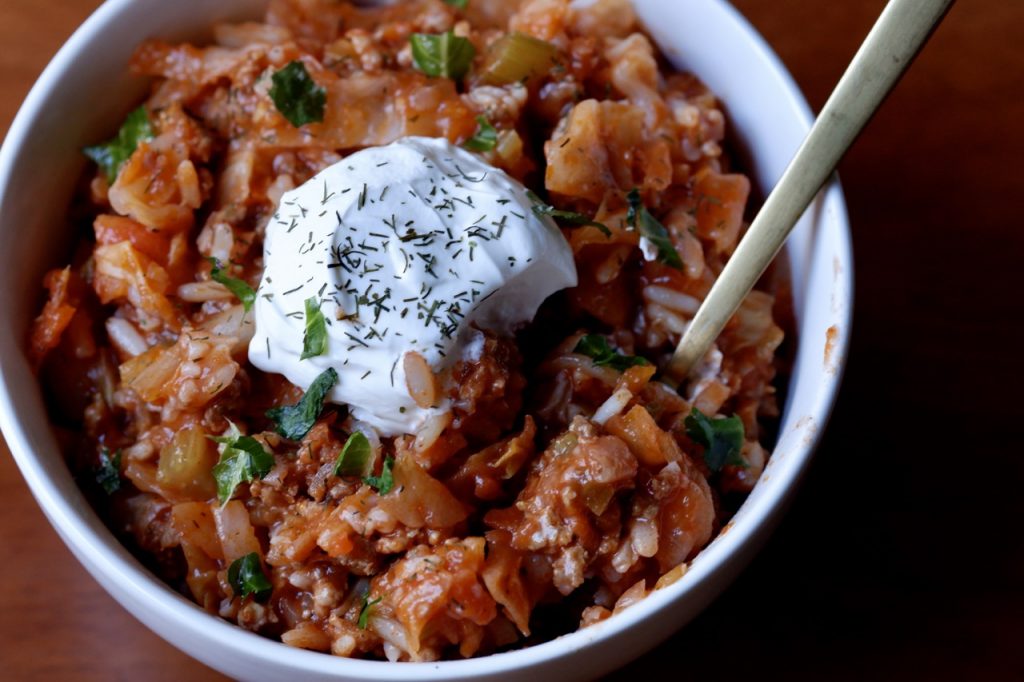 unstuffed cabbage skillet