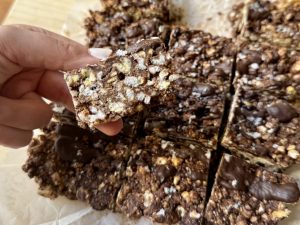 protein chocolate krispie treats