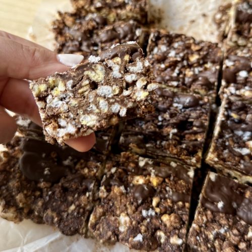 protein chocolate krispie treats