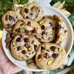 brown butter pistachio chocolate chip cookies