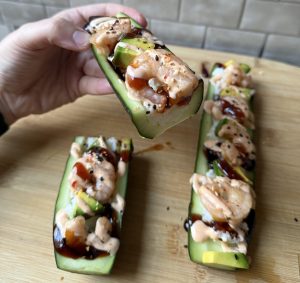 shrimp sushi boats