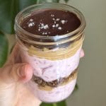 pb&j parfait with chocolate shell