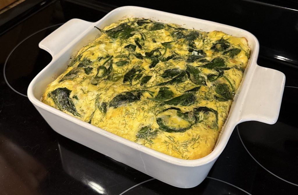 spinach feta egg bake