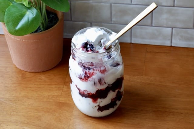 black cherry yogurt parfait