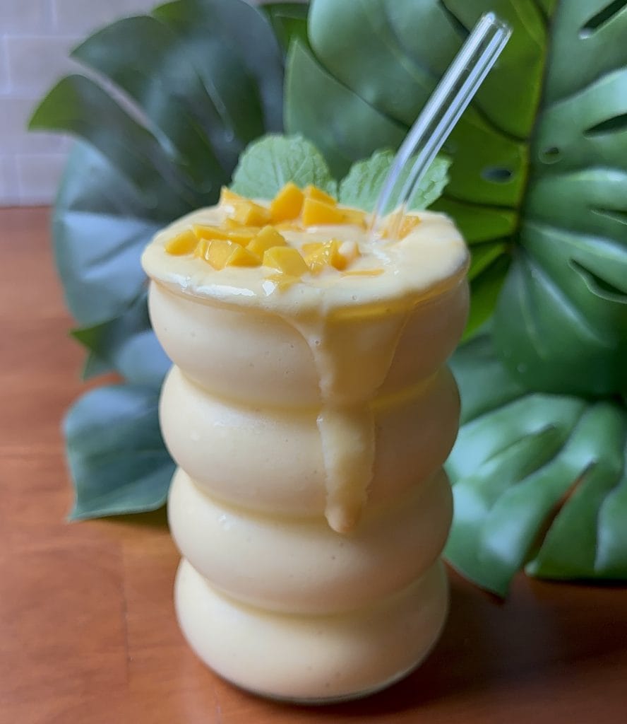 creamy mango protein smoothie