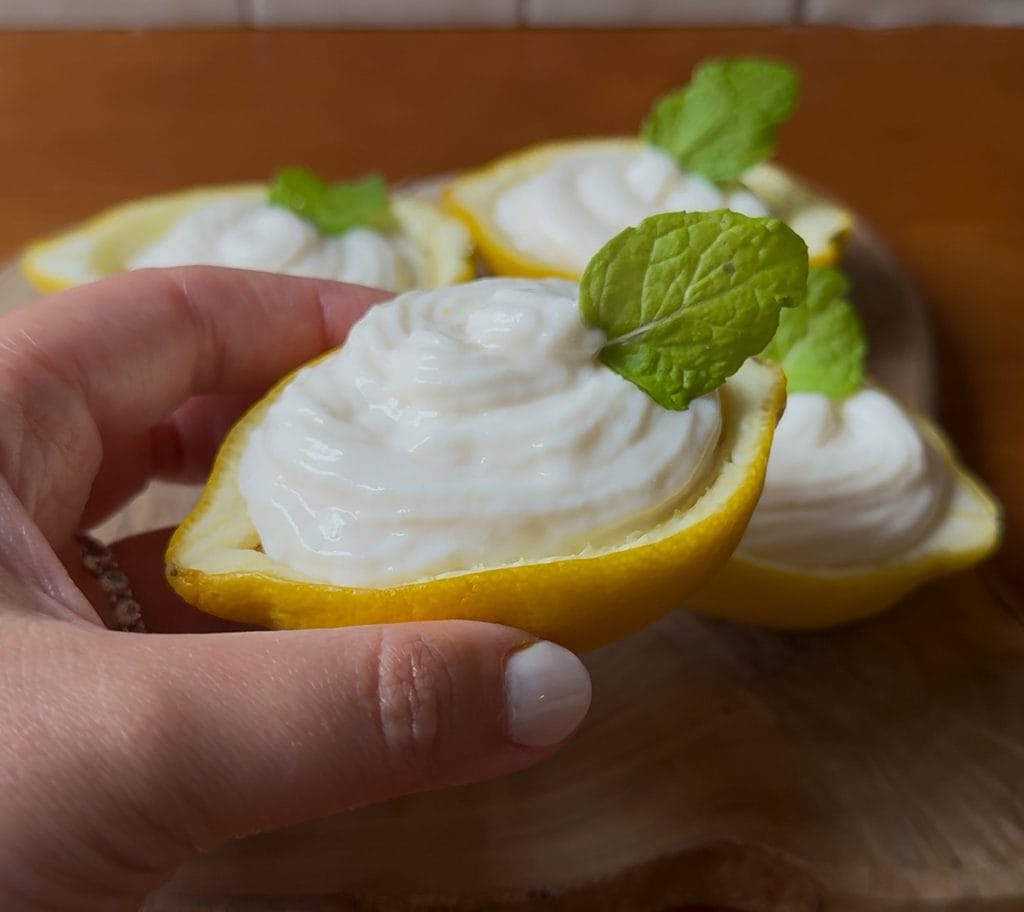 light lemon cottage cheese mousse