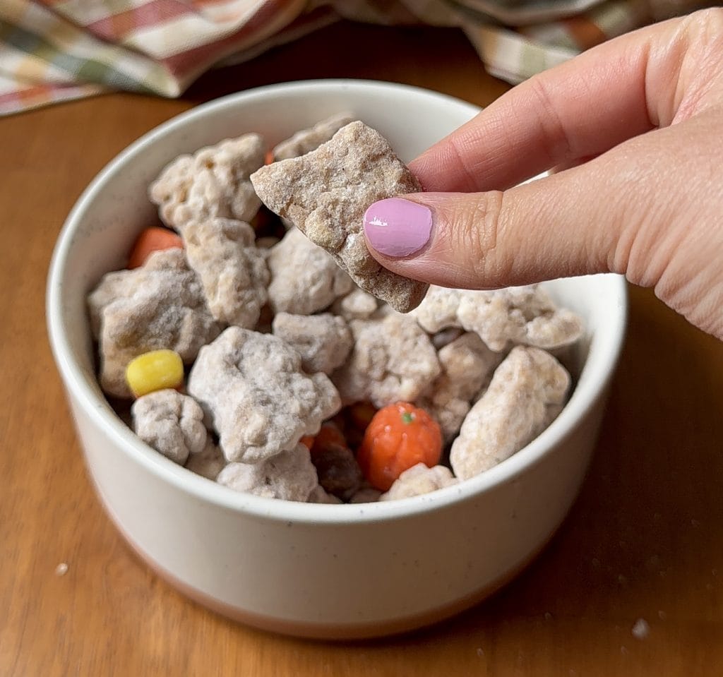 pumpkin spice rice cake muddy buddies