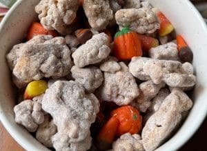 pumpkin spice rice cake muddy buddies