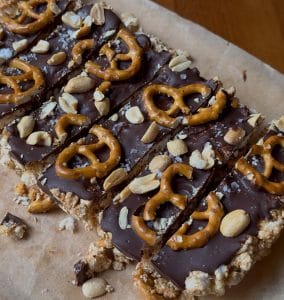 Fluffernutter Pretzel Crunch Bars
