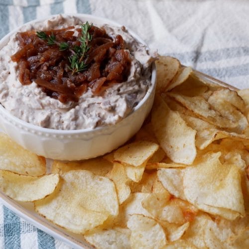 healthy caramelized onion dip