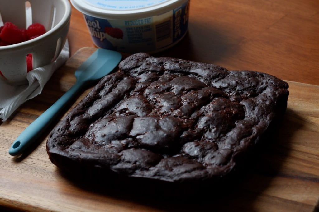 healthy chocolate raspberry snack cake