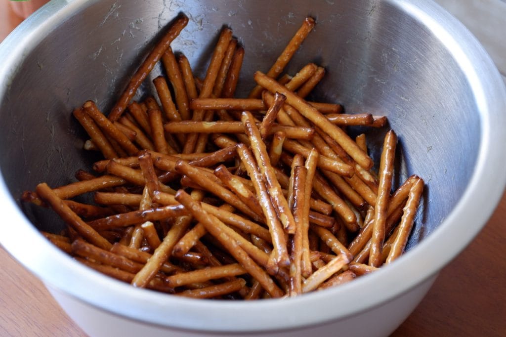 hot honey maustard pretzels