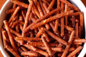 hot honey mustard pretzels