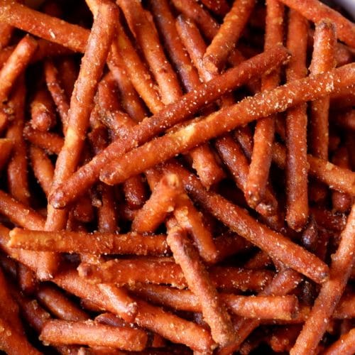 hot honey mustard pretzels