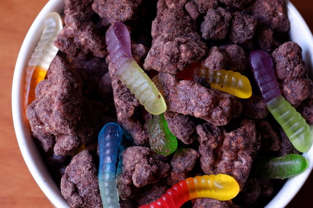 Dirt Rice Cake Muddy Buddies