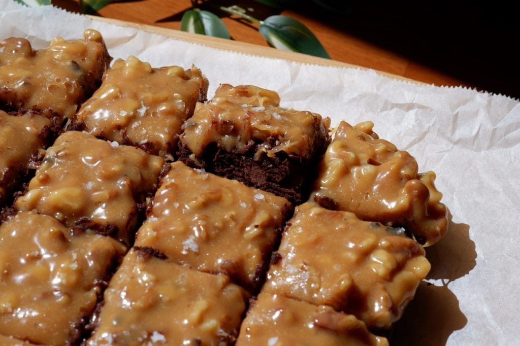 Caramel Walnut Brownies