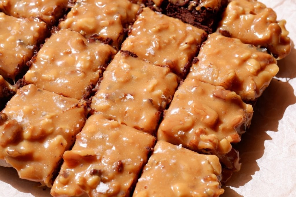 Caramel Walnut Brownies