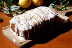 Greek Yogurt Lemon Berry Loaf Cake