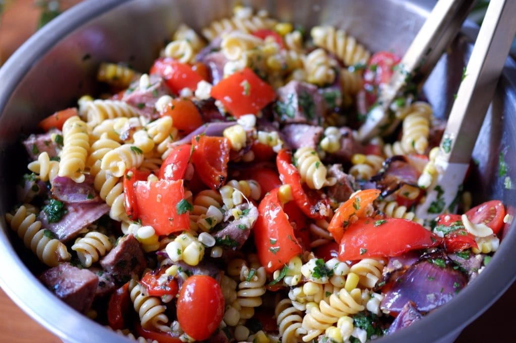 chimichurri steak pasta salad