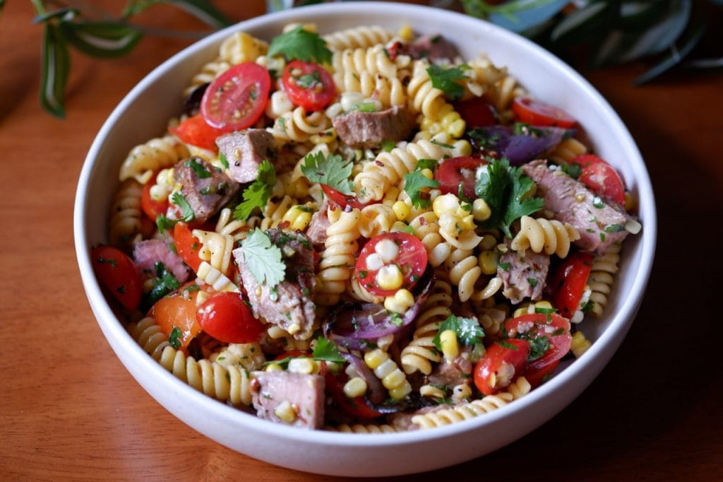 chimichurri steak pasta salad