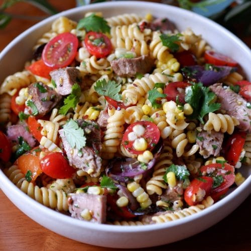 chimichurri steak pasta salad