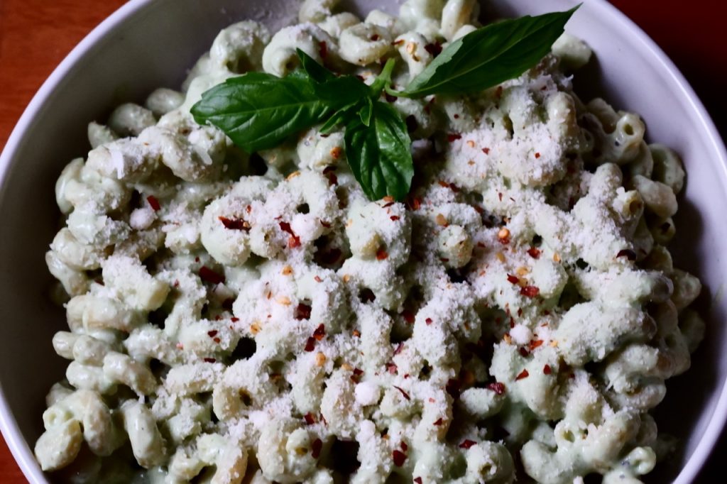 Cottage Cheese Basil Parmesan Pasta