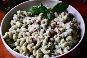 Cottage Cheese Basil Parmesan Pasta